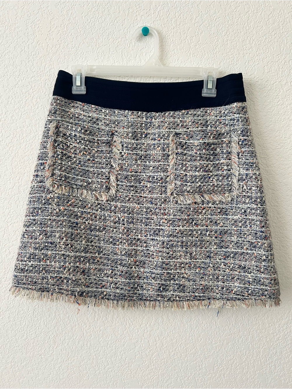 j Crew Tweed Pocket Mini Skirt in Multi-Color